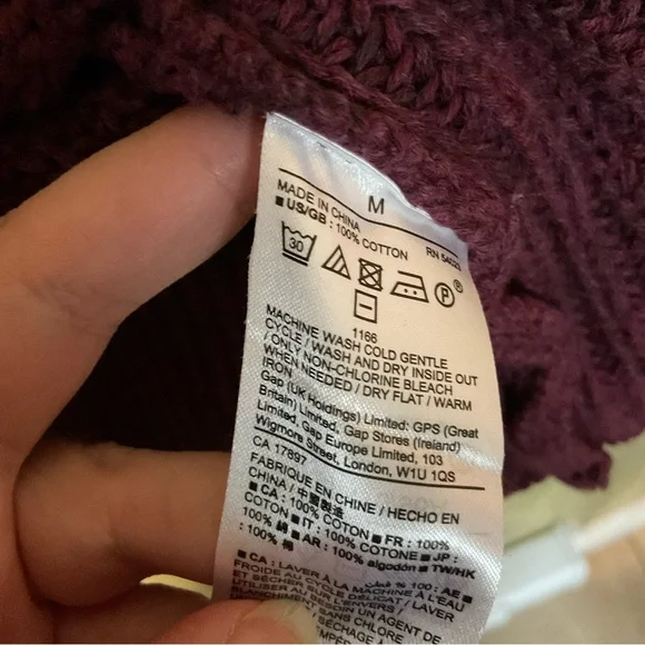 Gap Cotton Knit Open Front Draped Vest Sleeveless Cardigan - Picture 4 of 4